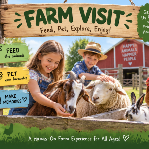 Farm Visit – Feed, Pet & Enjoy the Animals 🐐🐑🐓